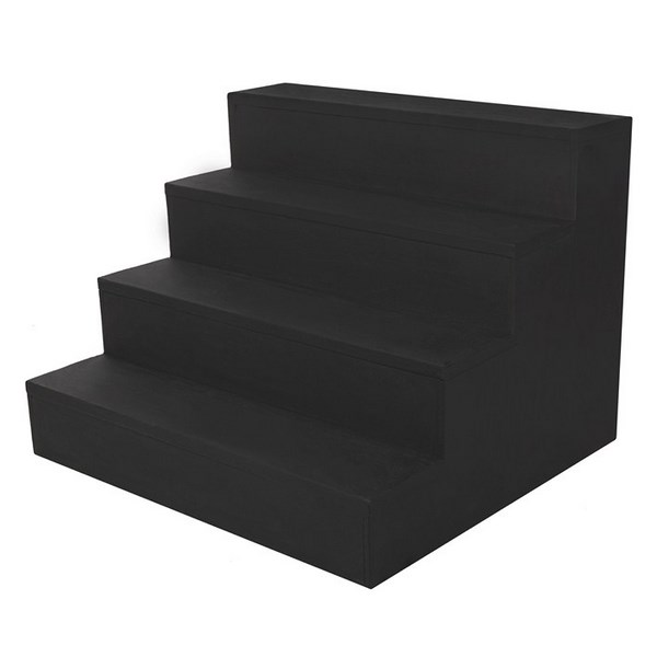 74cm Black Wooden Steps
