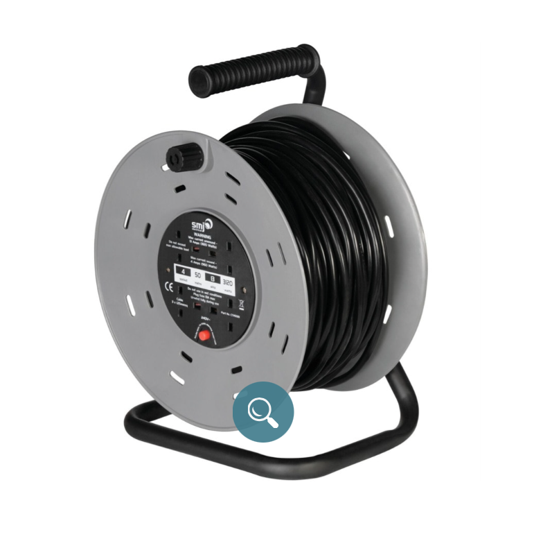 13A 25m reel 2 way