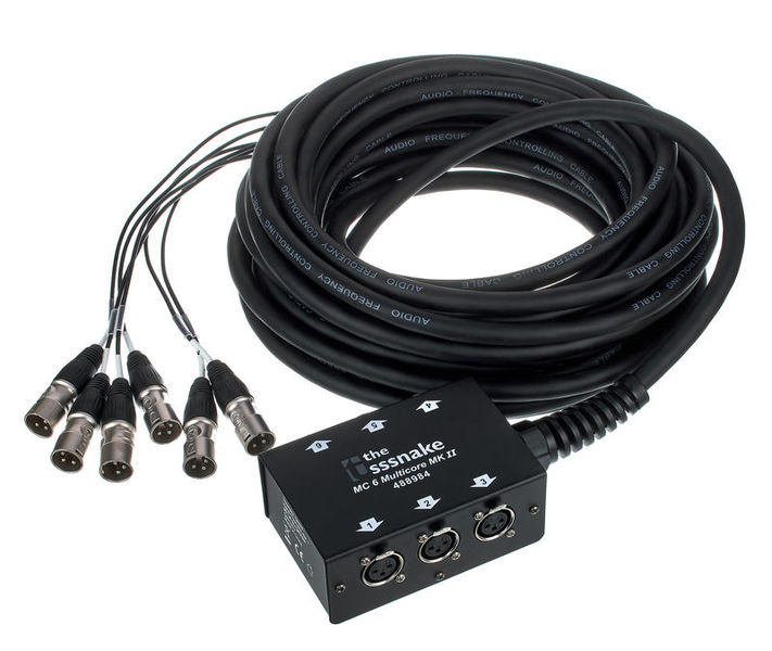 6 way XLR Multicore 15m
